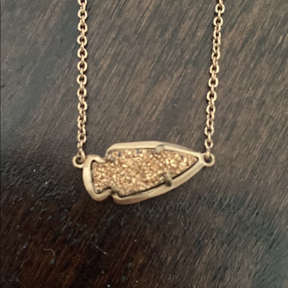 Kendra scott kasey arrowhead druzy necklace in rose gold! KC Chiefs